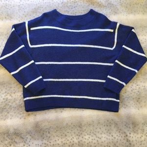 💙Blue and White Striped Fleece Sweater💙
